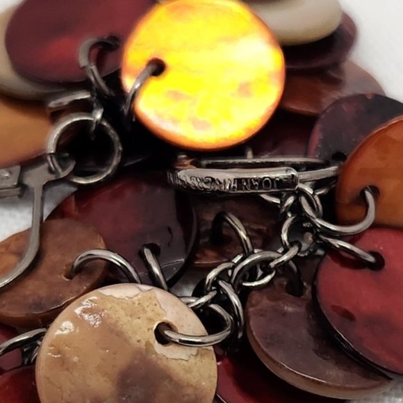 Joan Rivers Dangling Layer Round Shell Earrings #660 - Picture 11 of 16